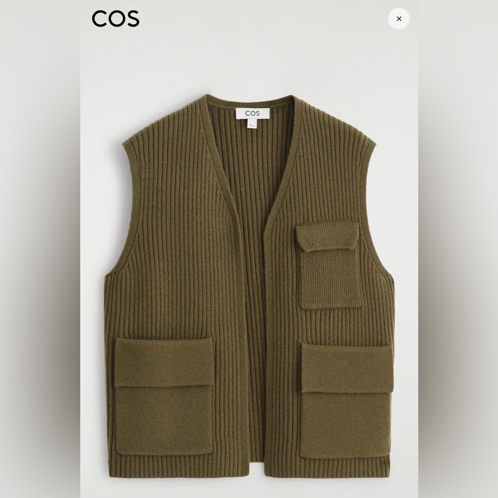 COS Ribbed Merino Wool Utility Tank Top Small - Picture 3 of 7